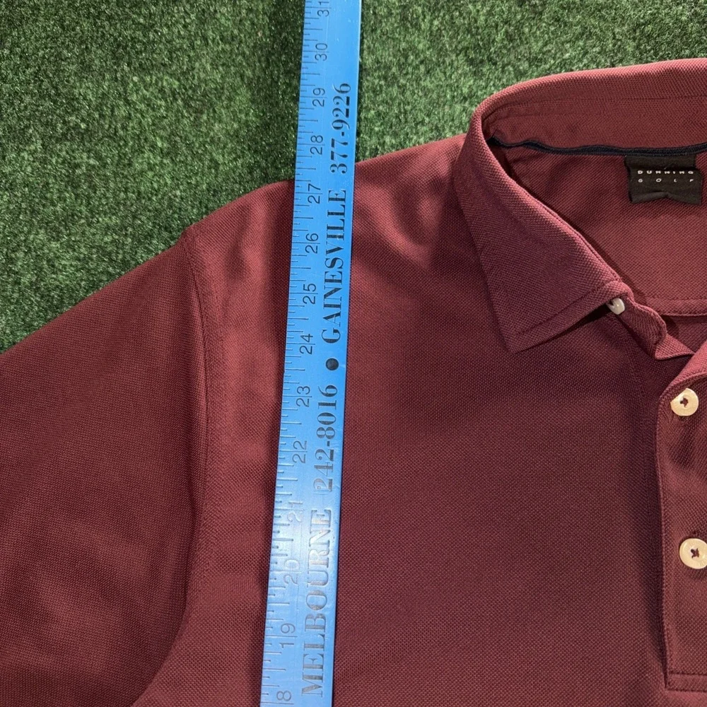 Dunning Golf Polo Men's Size Medium Burgundy Light Weight
